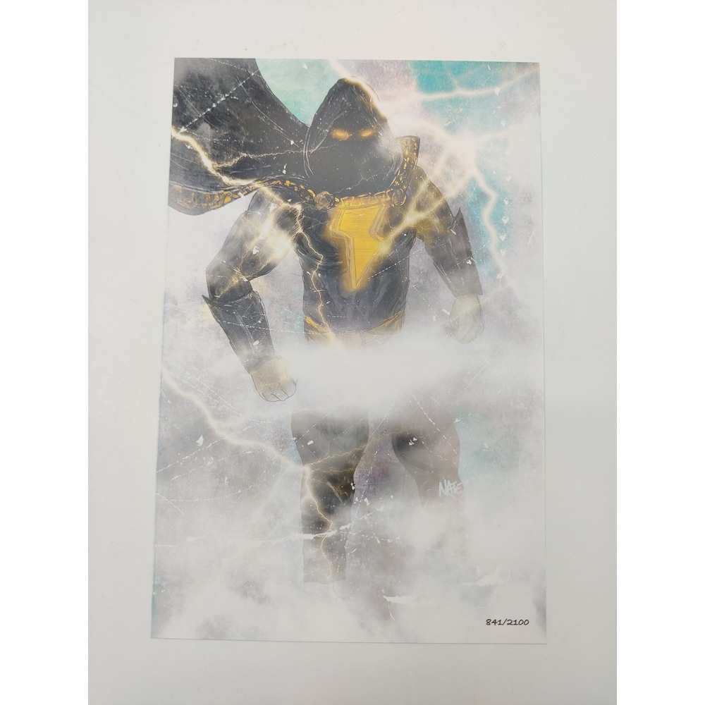Black Adam DC Comics Limited Edition Art Print 841/2100 Nate Artist Signed 6x10